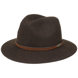 Casual Traveller Wool Felt Hat by Lierys, ciemnobrązowy
