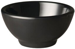 Mała, czarna, okrągła miska z melaminy Pure 90mm