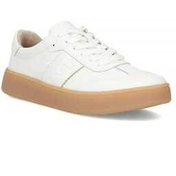 Skórzane półbuty damskie na platformie białe Filippo DP7543/26