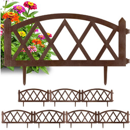 Płotek ogrodowy brązowy 57x25 cm 8 szt.