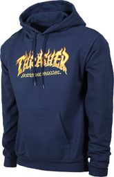 bluza męska THRASHER FIRE LOGO HOODIE Navy Blue