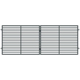 Brama dwuskrzydłowa Leon ocynk antracyt struktura 400 x