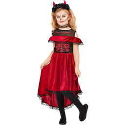 SMIFFYS Devil Kostium diabła DOTD dziewczęta, Czerwony, M-7-9