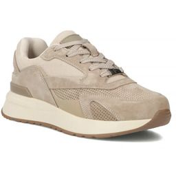 Półbuty skórzane sneakersy zamszowe beżowe Filippo DP7728/26