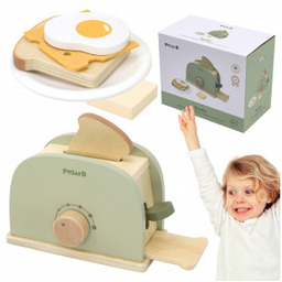 VIGA PolarB Drewniany Zestaw Toster Zielony + Akcesoria