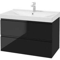 DEFTRANS Szafka MARINA z umywalką meblową czarna 80