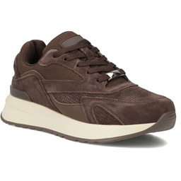 Półbuty skórzane sneakersy zamszowe brązowe Filippo DP7728/26