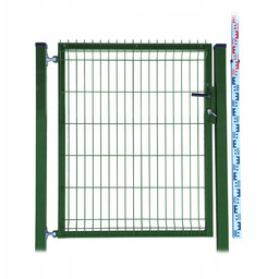 Furtka 120cm zielona Panelowa dwa Słupki RAL6005 ogrodzeniowa