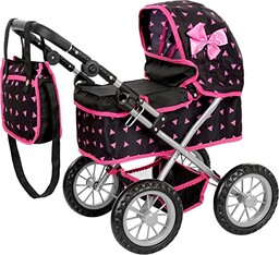 Kinderplay wózek z kokardą głęboki dla lalki KP0261R