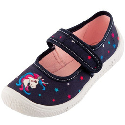Dziewczęce kapcie z nadrukiem jednorożca granatowe Vi-GGa-Mi