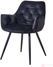 Krzesło HF-058 Velvet Czarny, Czarny