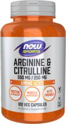 Now Foods Arginine & Citrulline, L-arginina i L-cytrulina,