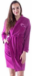 Szlafrok damski frotte Hannah fioletowy3XL