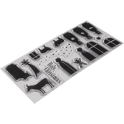 Rayher Clear Stamps "Szopka", rozmiar arkusza 97 x