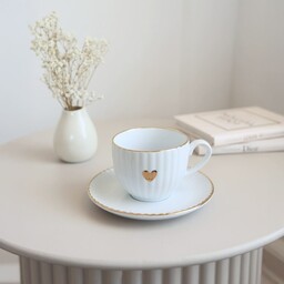 Pakamera Ryflowana filiżanka 200 ml ze spodkiem -