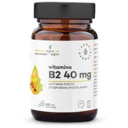 Witamina B2 R-5-P 40 mg, ryboflawina, Aura Herbals,