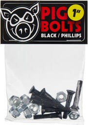 montażówki PIG WHEELS PIG BOLTS PHILLIPS Black
