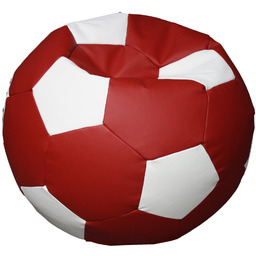 Pufa Piłka Sakwa Nowa Football Skóra Eko Czerwona