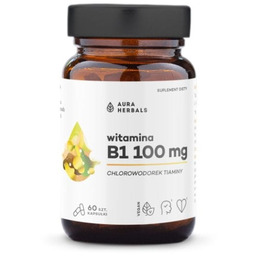 Witamina B1 100 mg, tiamina, Aura Herbals, 60