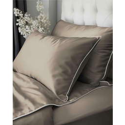 Pościel satynowa 220x200 Mako Satin 62 beżowa