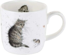 KUBEK PORCELANOWY Royal Worcester''s Wrendale Designs KOT