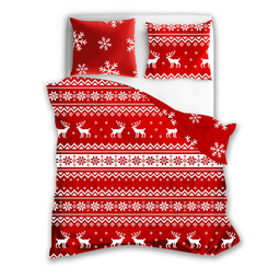 Faro Pościel flanelowa 140x200 Pure Flannel 014 czerwona
