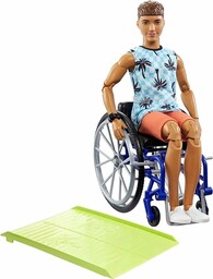 Barbie Fashionistas Ken Lalka (brunet) z wózkiem inwalidzkim