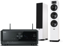 Yamaha RX-V4A (czarny) + Tesi 6 (biały)