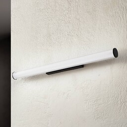 Kinkiet LED Kirka Lindby, czarny, łazienka, metal, nowoczesny