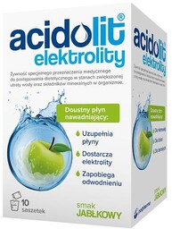Acidolit Elektrolity smak jabłkowy, 10 saszetek