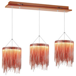 MILAGRO ML3799 LAMPA WISZACA CASCATA COPPER 54W LED