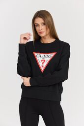 GUESS Czarna damska bluza z dużym logo Original
