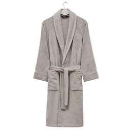 Modalowy unisex szlafrok DELUXE Jasnoszary