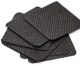 Waciki bezpyłowe perforowane do paznokci czarne 5x5 cm