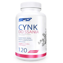 SFD - cynk do ssania Malinowy, 120 tabletek