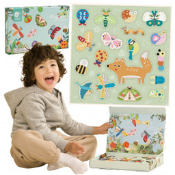 Klocki Układanka Magnetyczna Zwierzęta Tablica puzzle Pamięć 66