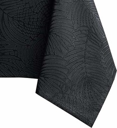 AmeliaHome Obrus plamoodporny wzór roślinny 150x350 cm czarny