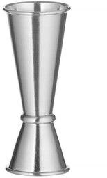 MIARKA BARMAŃSKA 25/50mm Z PIERŚCIENIEM SREBRNA JIGGER BARUP