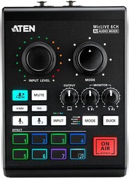 ATEN MicLIVE 6CH, UC8000 transmisja na żywo, podcast,