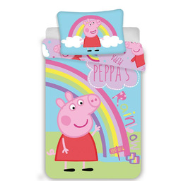 Jerry Fabrics Pościel bawełniana 100x135 Świnka Peppa 7506