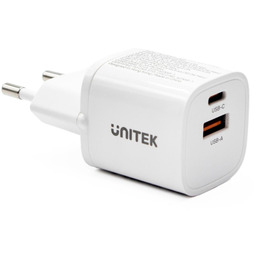 Unitek 1x USB-A 1x USB-C QC 33W biała