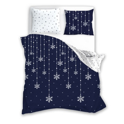 Faro Pościel flanelowa 140x200 Pure Flannel 012 granatowa