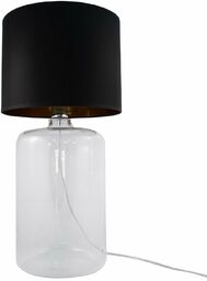 Zumaline Nocna lampa stojąca AMARSA 5508BKGO szklana czarna