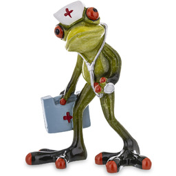 Figurka dekoracyjna żaba lekarz 13x10x8,5cm 162134