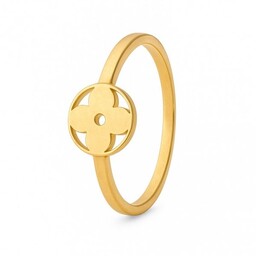 Złoty Pierścionek z Motywem Kwiatu PR.01428