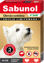 Sabunol GPI obroża ozdobna dla psa czerwona