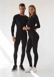 Spodnie legginsy termoaktywne unisex Thermo Control Naviale CZARNY