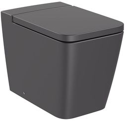 Roca Inspira Square Rimless miska WC stojąca Onyks