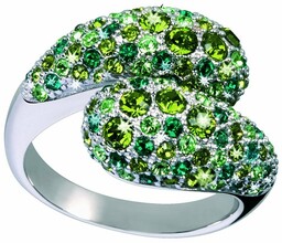 Biżuteria GLAMOUR GR33-84. Pierścionek, Kolor zielony. Kobieta.
