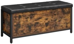 Schowek, skrzynia z siedziskiem, 110x40x50 cm, ciemny brąz,